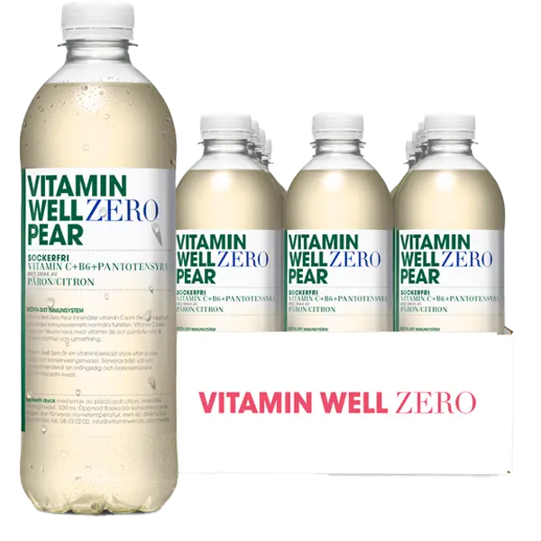 Vitamin Well Zero Pear 50cl x 12st