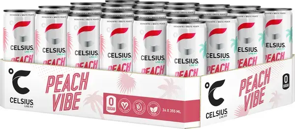 Celsius Peach Vibe 24st x 355ml