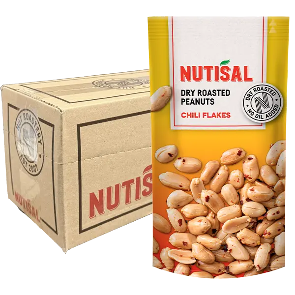 Nutisal Dry Roasted Peanuts Chili 14x60g