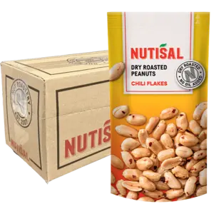 Nutisal Dry Roasted Peanuts Chili 14x60g