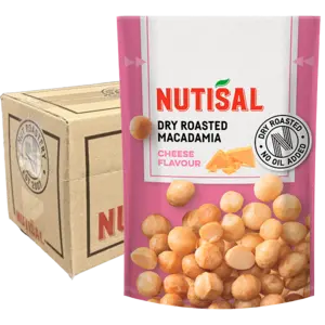 Nutisal Roasted Macadamias Cheese 10x80g