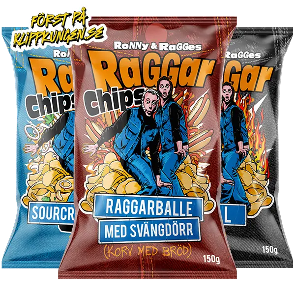 Ronny & Ragge Raggarchips 150g 3-pack