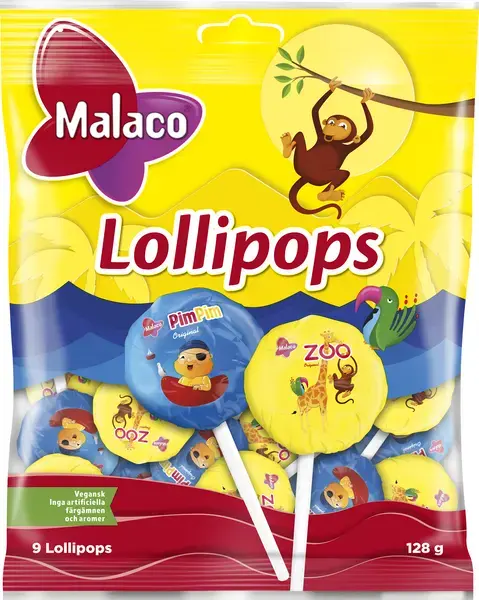 Malaco Lollipops 128g