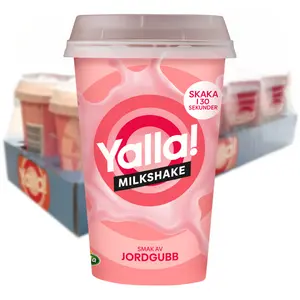 Yalla Milkshake Jordgubb 10st x 200ml