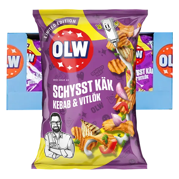 OLW Schysst Käk Kebab & Vitlök 18 x 250g