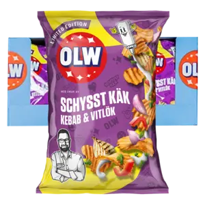 OLW Schysst Käk Kebab & Vitlök 18 x 250g