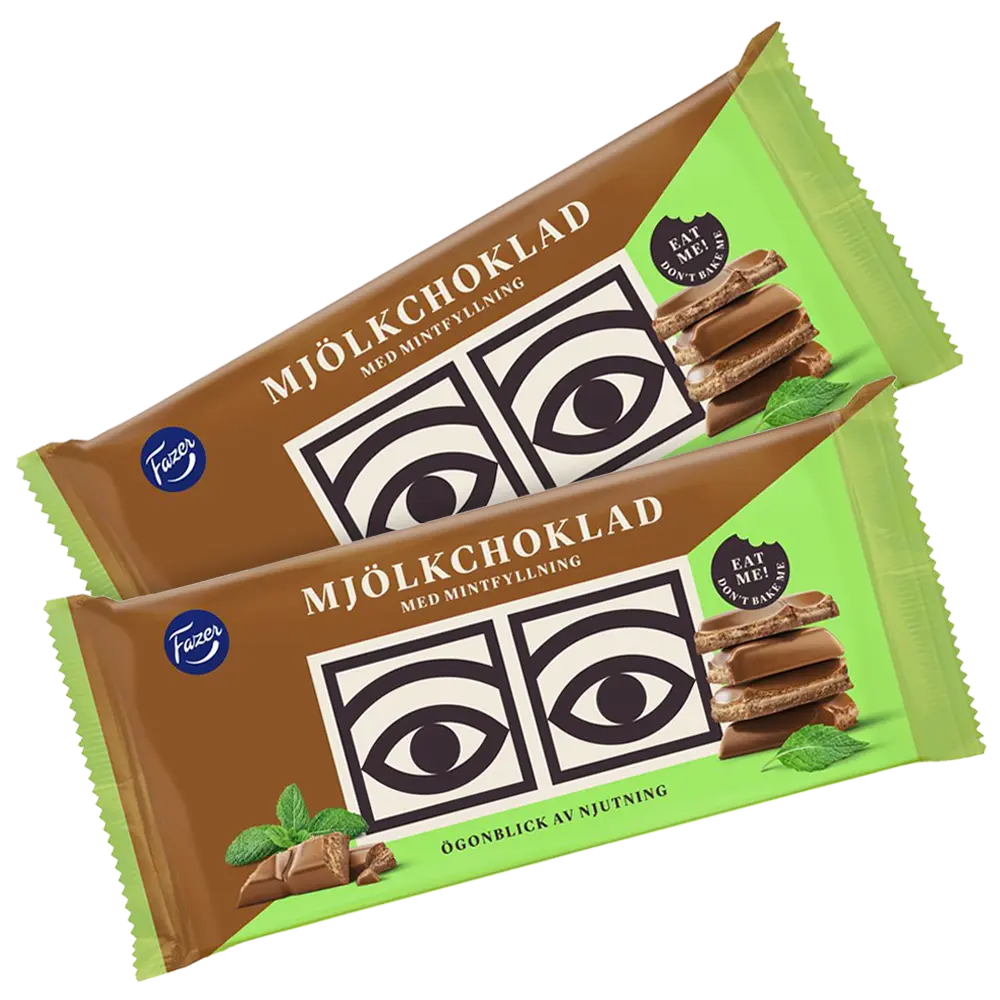 2st - Fazer Mjölkchoklad med Mint 121g