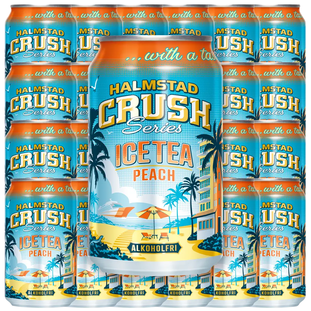 Halmstad Crush Ice Tea Peach 33cl x 24st