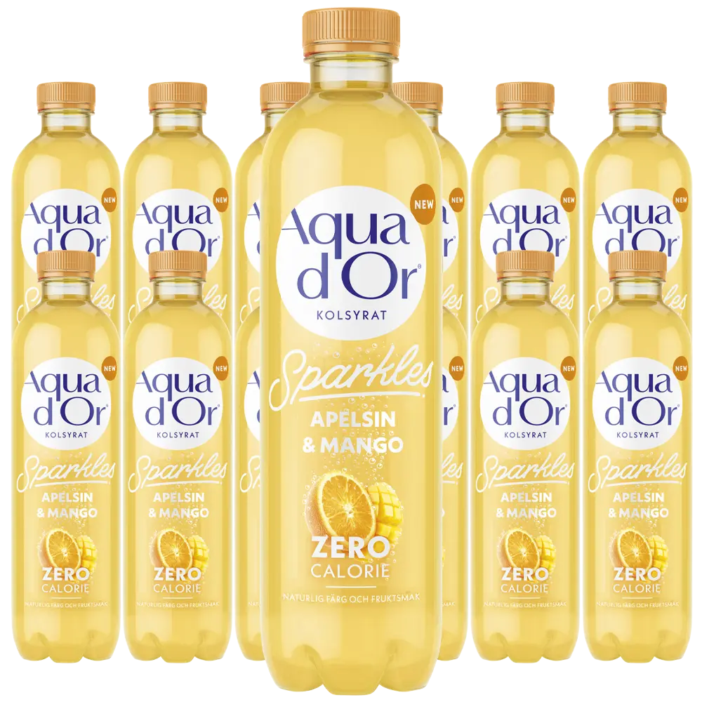 Aquador Apelsin/Mango Kolsyrad 50cl x 12