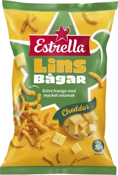 Estrella Linsbågar Cheddar 150g