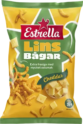 Estrella Linsbågar Cheddar 150g