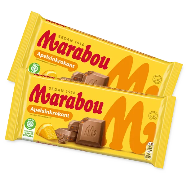 2st - Marabou Apelsinkrokant 200g