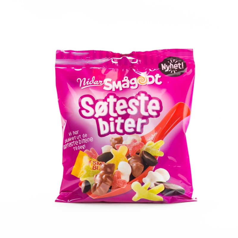 NIDAR SMÅGODT SOTESTE BITER 220G /