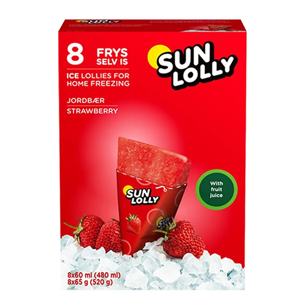Sun Lolly Jordgubb 8-pack