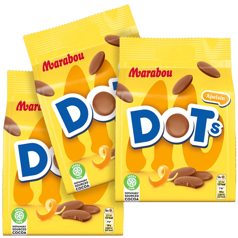 3st - Marabou DOTs Apelsin 120g