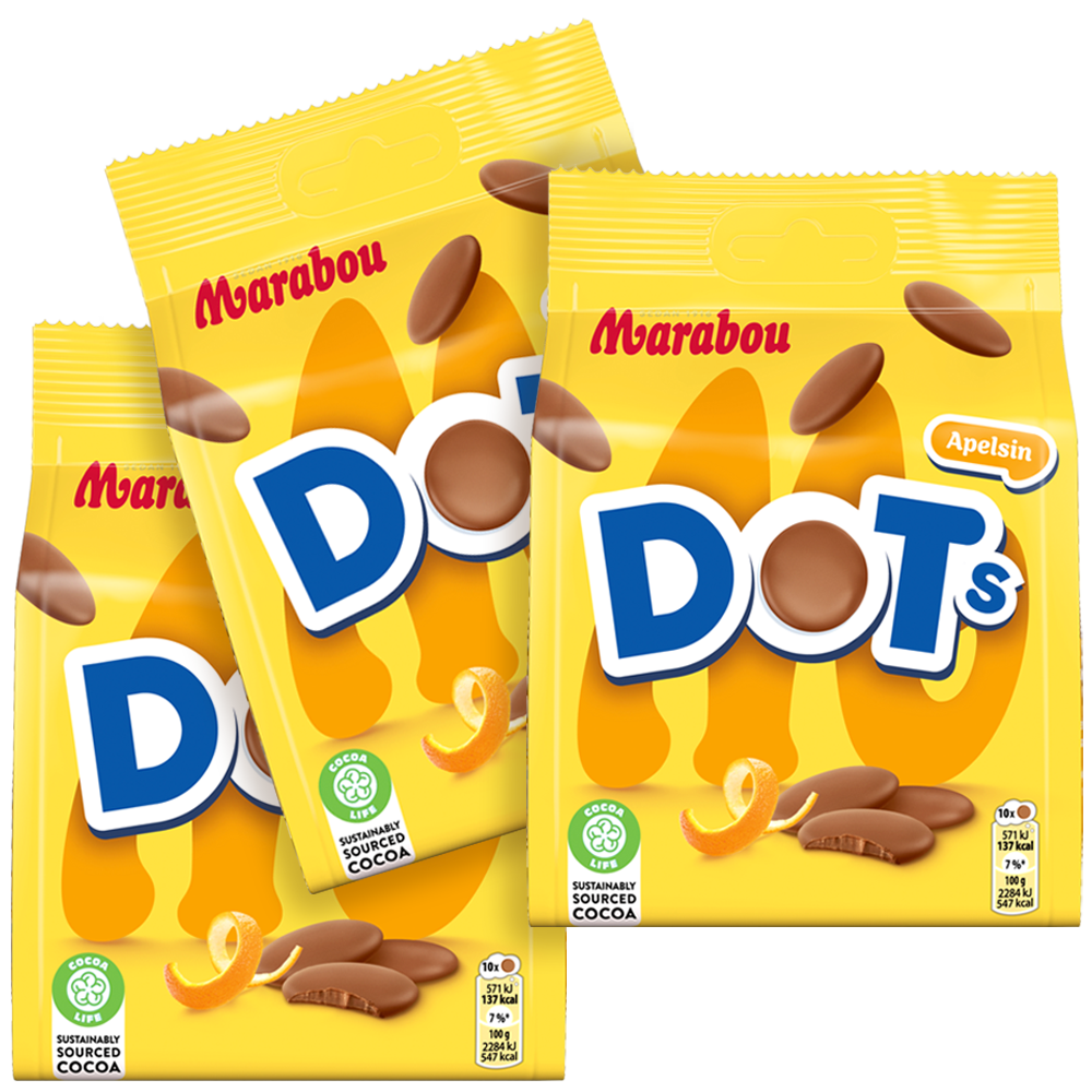 3st - Marabou DOTs Apelsin 120g
