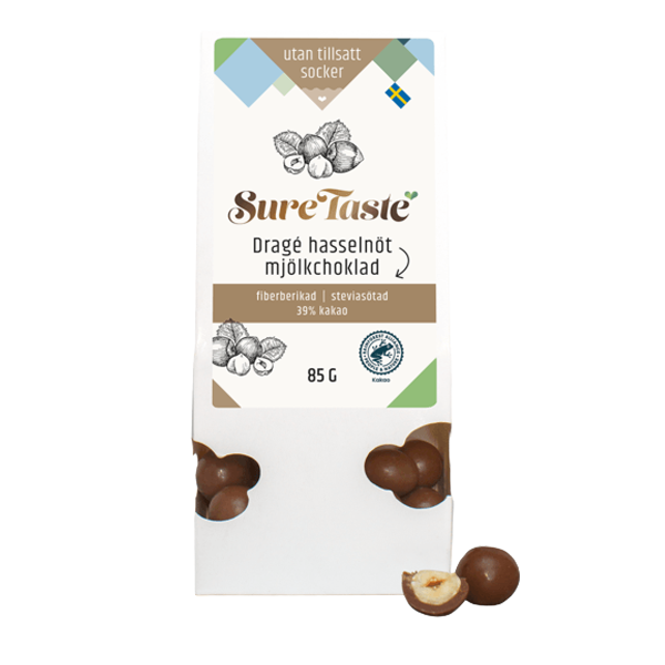 Drage Hasselnöt Mjölkchoklad 85g | Sortiment | Gottegrisen