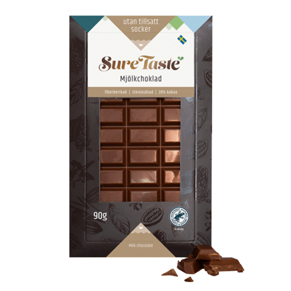 Sure Taste Chokladkaka Mjölkchoklad 90g | Sortiment | Gottegrisen