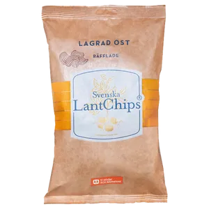 Lantchips Lagrad Ost Räfflade 200g
