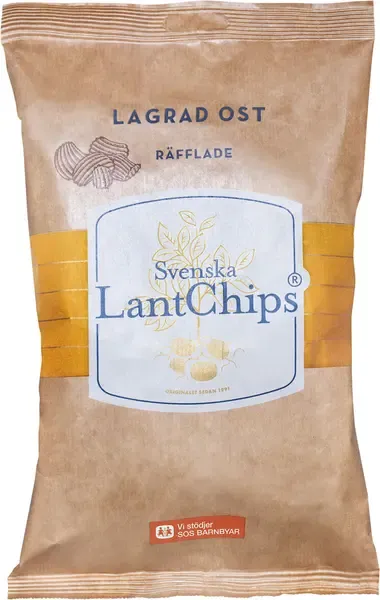 Lantchips Lagrad Ost Räfflade 200g
