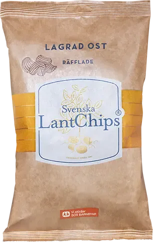 Lantchips Lagrad Ost Räfflade 200g