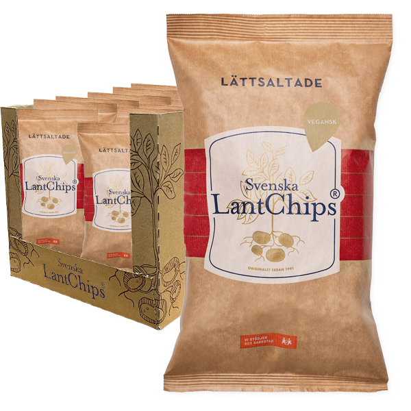Lantchips Lättsaltade 10st x 200g | Sortiment | Gottegrisen