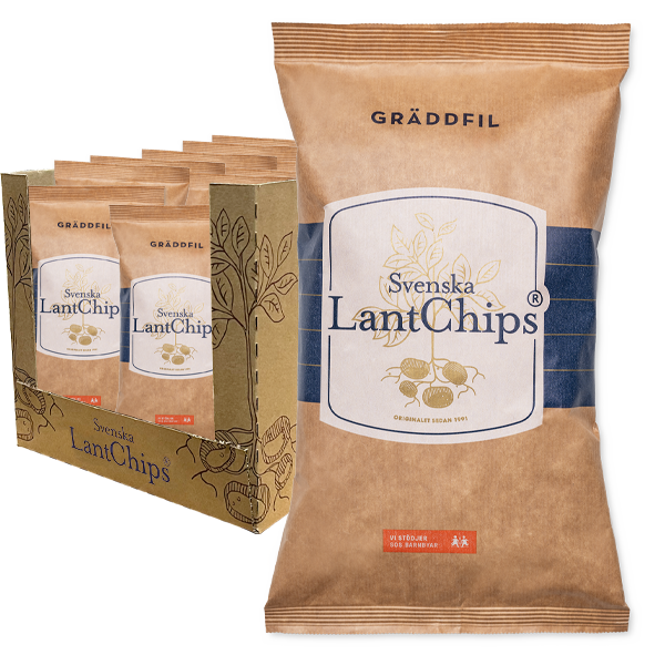 Lantchips Gräddfil 10st x 200g | Sortiment | Gottegrisen