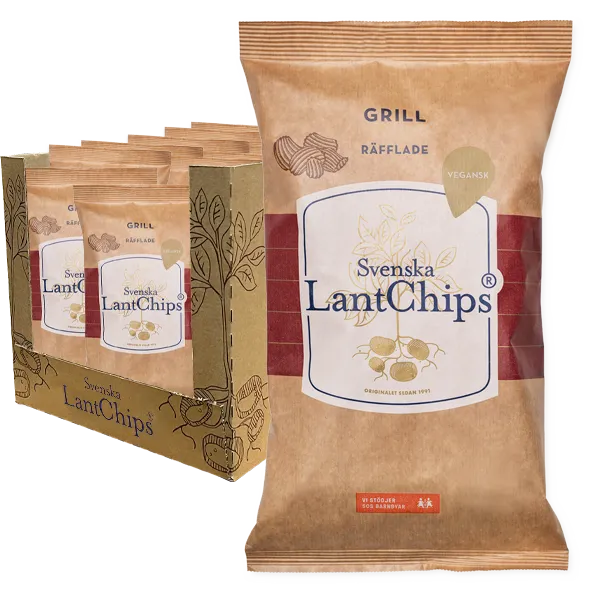 Lantchips Grill Räfflade 10st x 200g