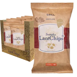 Lantchips Grill Räfflade 10st x 200g