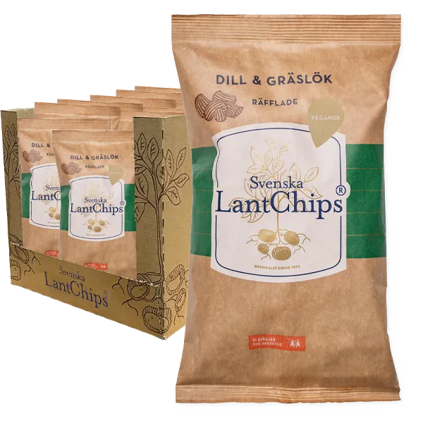 Lantchips Dill Räfflade 10st x 200g