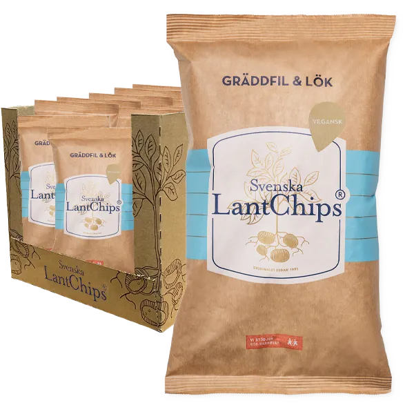 Lantchips Gräddfil & Lök 10st x 200g