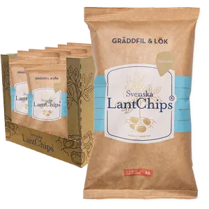 Lantchips Gräddfil & Lök 10st x 200g