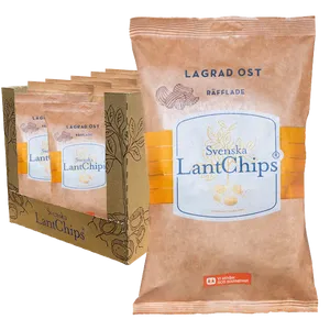 Lantchips Lagrad Ost Räfflade 10 x 200g