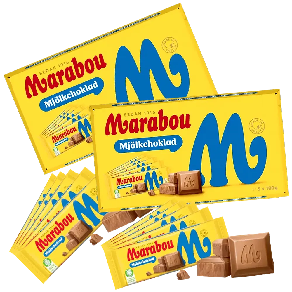 2st - Marabou Mjölkchoklad 5x 100g