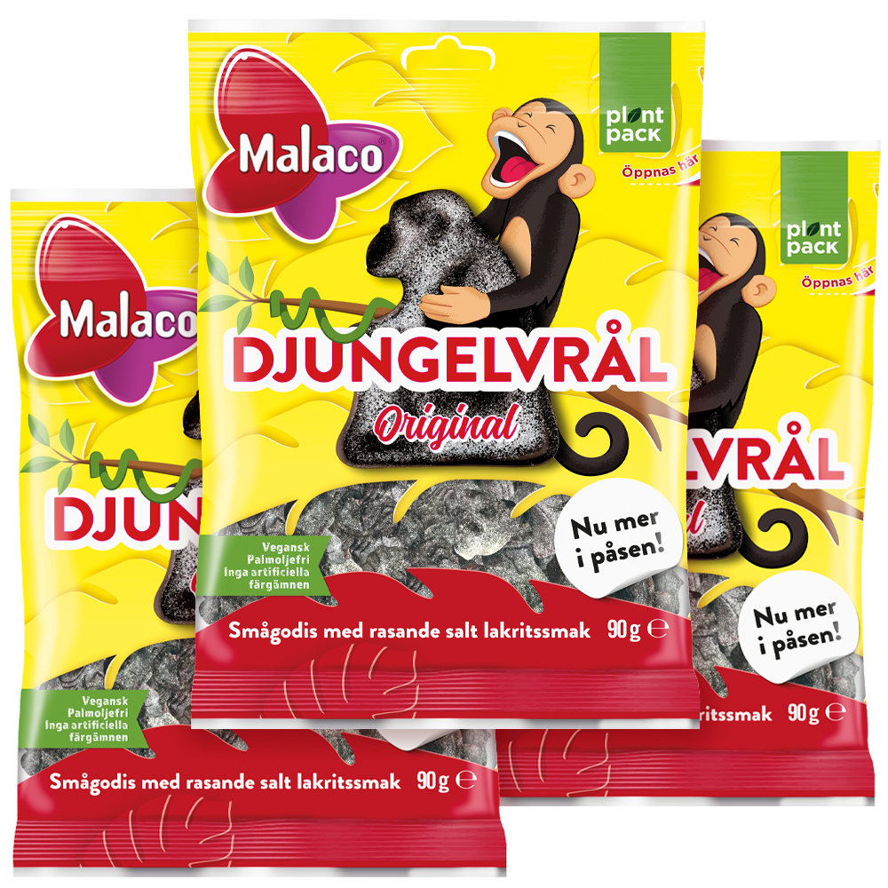 Produktfoto för Djungelvrål Salt Lakrits 90 gram
