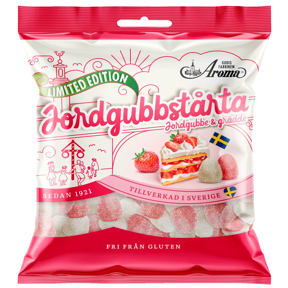 Aroma Jordgubbstårta 125g