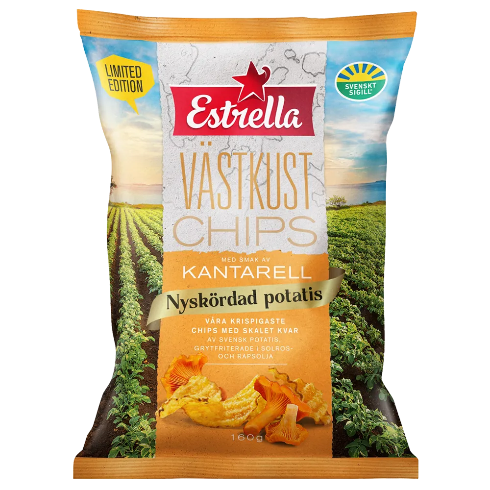 Estrella Västkustchips Kantarell 160g