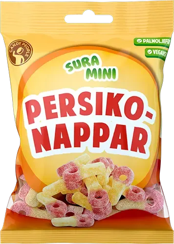 3st - Sura Mini Persikonappar 70g