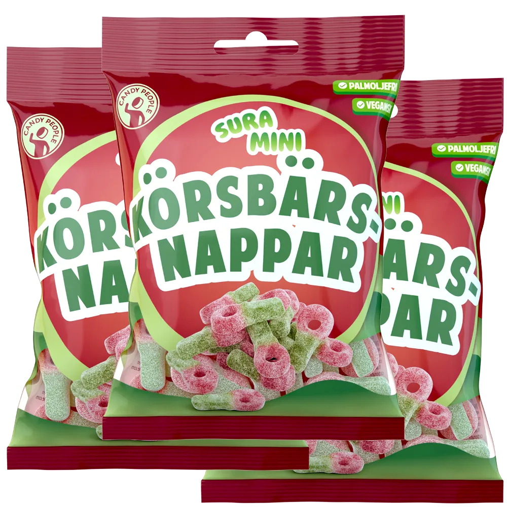 3st - Sura Mini Körsbärsnappar 70g
