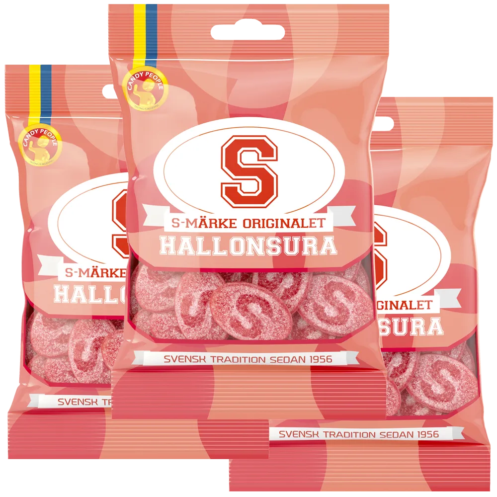 3st S M rke Hallonsura 80g 3st S M rke Hallonsura 80g