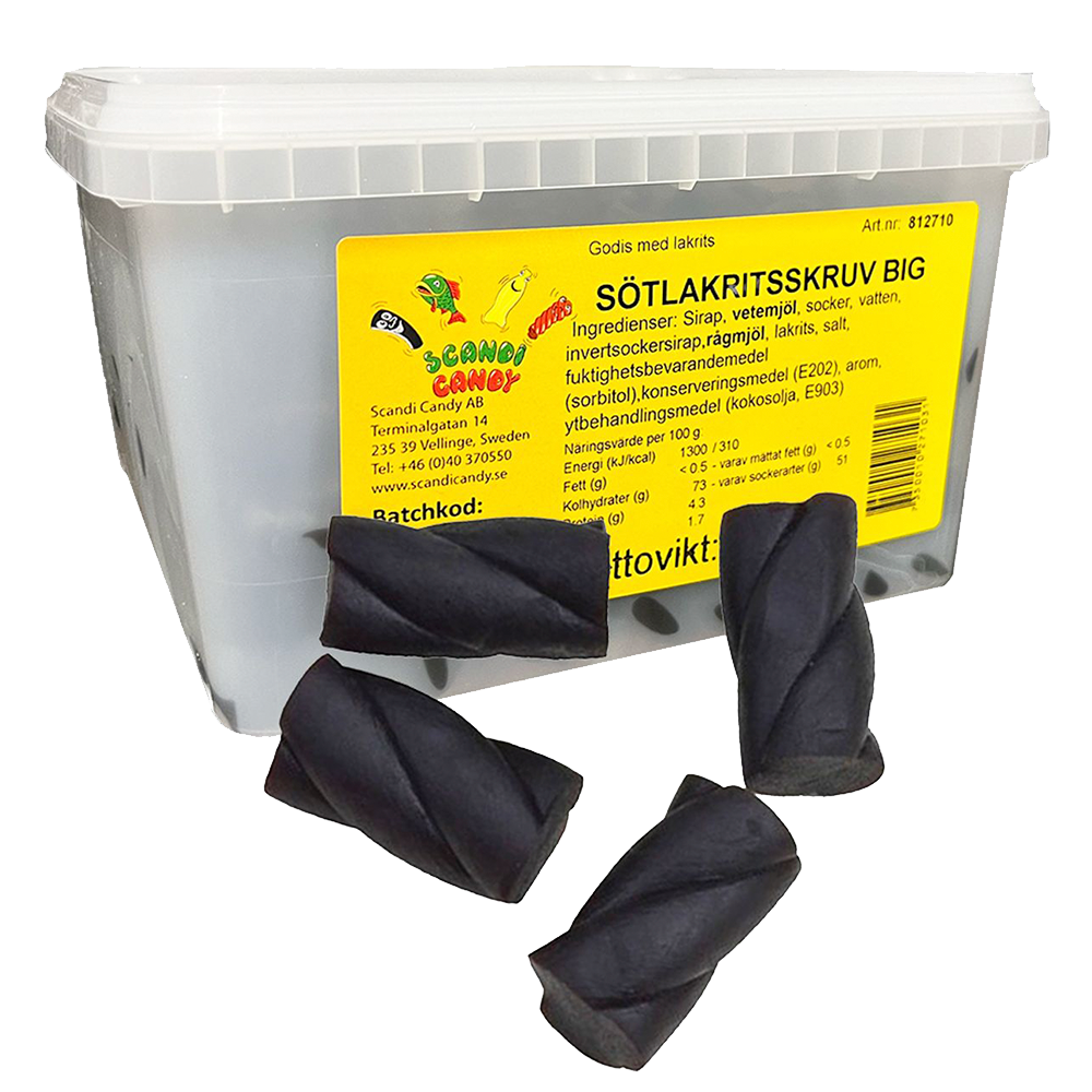 Sötlakritsskruv Big 2kg | Sortiment | Gottegrisen
