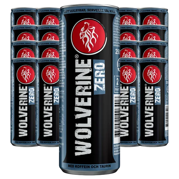 Wolverine Zero Energy Drink 25cl x 24st