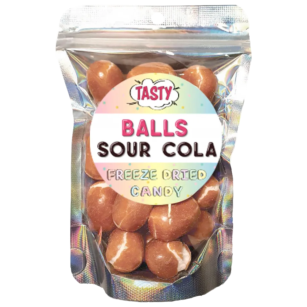 Frystorkade Kastanjer Sour Cola 80g