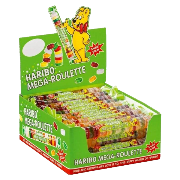 Haribo Mega Roulette Sour 40st x 45g | Sortiment | Gottegrisen