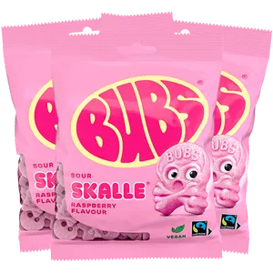 3st - Bubs Hallonskalle skum 90g