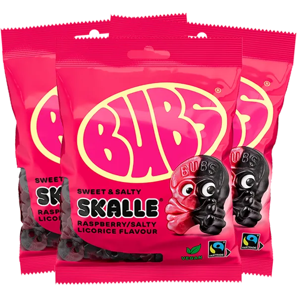 3st - Bubs Hallon/Lakritsskalle 90g