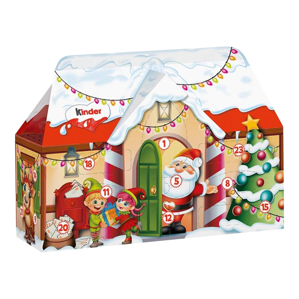 Kinder Hus 3D Adventskalender 234G | Sortiment | Gottegrisen