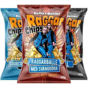 Ronny & Ragge Raggarchips 150g 3-pack