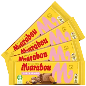 4st - Marabou Frukt & Mandel 100g