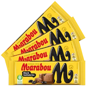 4st - Marabou Black Saltlakrits 100g